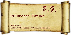 Pflanczer Fatime névjegykártya