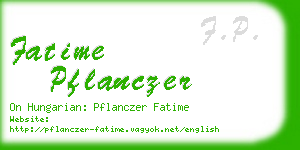 fatime pflanczer business card